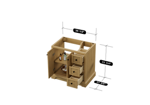Marietta 35.5 inch Bathroom Vanity in Desert Oak - Cabinet Only