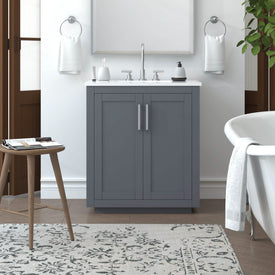 Nearmé Miami 29.5 Inch Bathroom Vanity in Grey- Cabinet Only - Bathroom Vanities Outlet