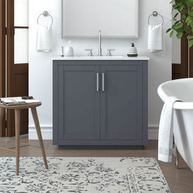 Nearmé Miami 35.5 Inch Bathroom Vanity in Grey- Cabinet Only - Bathroom Vanities Outlet
