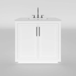 Nearmé Miami 35.5 Inch Bathroom Vanity in White- Cabinet Only - Bathroom Vanities Outlet