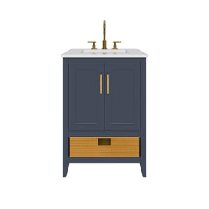 Nearmé New York 23.5 Inch Bathroom Vanity in Blue- Cabinet Only - Bathroom Vanities Outlet