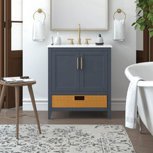 Load image into Gallery viewer, Nearmé New York 29.5 Inch Bathroom Vanity in Blue- Cabinet Only - Bathroom Vanities Outlet
