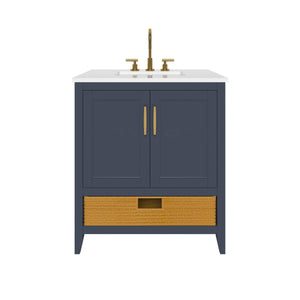 Nearmé New York 29.5 Inch Bathroom Vanity in Blue- Cabinet Only - Bathroom Vanities Outlet