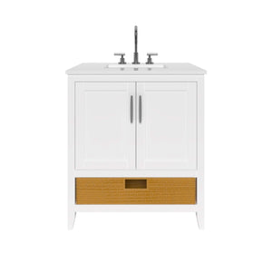 Nearmé New York 29.5 Inch Bathroom Vanity in White- Cabinet Only - Bathroom Vanities Outlet