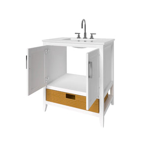 Nearmé New York 29.5 Inch Bathroom Vanity in White- Cabinet Only - Bathroom Vanities Outlet