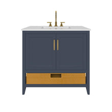 Load image into Gallery viewer, Nearmé New York 35.5 Inch Bathroom Vanity in Blue- Cabinet Only - Bathroom Vanities Outlet
