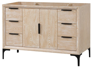 Oxford 47.5 Inch Bathroom Vanity in Whitewashed Ash