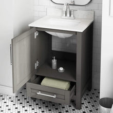 Load image into Gallery viewer, 24&quot; Droplet Distressed Wood Vanity with Quartz Top - Bathroom Vanities Outlet
