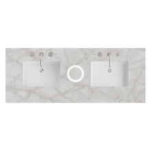 Load image into Gallery viewer, Renovate for Less Atlanta 60" Double Top, 3 CM Victorian Silver Silestone w/ Sink &amp; FreePower Wireless Charger