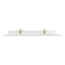 Load image into Gallery viewer, Renovate for Less Atlanta 72" Double Top, Single-Hole, 3 CM White Zeus Silestone w/ Backsplash &amp; Sink