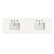 Load image into Gallery viewer, Renovate for Less Atlanta 72" Single Radius Cut Widespread, 3 CM White Zeus Silestone w/ Sink