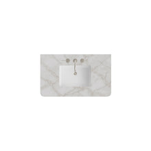 Load image into Gallery viewer, Renovate for Less Atlanta 36" Single Radius Cut Widespread, 3 CM Victorian Silver Silestone w/ Sink