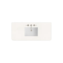 Load image into Gallery viewer, Renovate for Less Atlanta 48" Single Radius Cut Widespread, 3 CM White Zeus Silestone w/ Sink