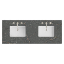 Load image into Gallery viewer, Renovate for Less Atlanta 60" Double Top, 3 CM Parisien Bleu Silestone w/ Sink