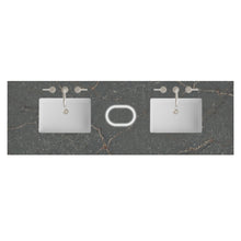 Load image into Gallery viewer, Renovate for Less Atlanta 72" Double Top, 3 CM Parisien Bleu Silestone w/ Sink &amp; FreePower Wireless Charger