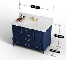 Load image into Gallery viewer, Atlanta 47.5 inch Single or Double Bathroom Vanity- Cabinet Only - Bathroom Vanities Outlet