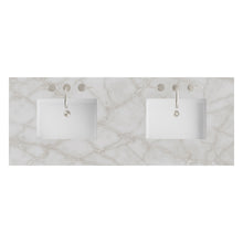 Load image into Gallery viewer, Renovate for Less Atlanta 60" Double Top, 3 CM Victorian Silver Silestone w/ Sink