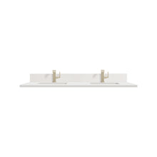 Load image into Gallery viewer, Renovate for Less Atlanta 60" Double Top, Single-Hole, 3 CM White Zeus Silestone w/ Backsplash &amp; Sink
