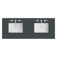 Load image into Gallery viewer, Renovate for Less Atlanta 60" Double Top, 3 CM Charcoal Soapstone Silestone w/ Sink