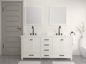 Windsor 71.5 in All Wood Vanity in White - Cabinet Only - Bathroom Vanities Outlet