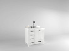Load image into Gallery viewer, Windsor 35.5 Left Drawers in All Wood Vanity in Bright White - Cabinet Only - Bathroom Vanities Outlet