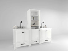 Load image into Gallery viewer, Windsor 84 in All Wood Vanity in White - Cabinet Only - Bathroom Vanities Outlet