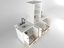 Load image into Gallery viewer, Windsor 84 in All Wood Vanity in White - Cabinet Only - Bathroom Vanities Outlet