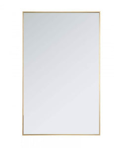 Elegant Decor Metal frame rectangle mirror 30 inch in Brass - Bathroom Vanities Outlet