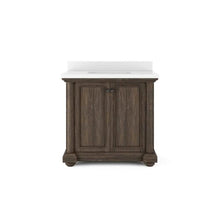 Load image into Gallery viewer, 36&quot; Bradford Vanity in Walnut with Quartz Countertop All Wood - Bathroom Vanities Outlet