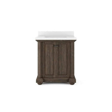 Load image into Gallery viewer, 30&quot; Bradford Vanity in Walnut with Pure White Quartz Top - Bathroom Vanities Outlet