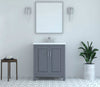 Kennesaw 29.5 inch Bathroom Vanity in Charcoal- Cabinet Only - Bathroom Vanities Outlet