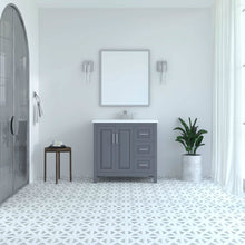 Load image into Gallery viewer, Kennesaw 35.5 inch Bathroom Vanity in Charcoal- Cabinet Only - Bathroom Vanities Outlet