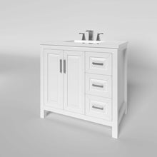 Load image into Gallery viewer, Kennesaw 35.5 inch Bathroom Vanity in White- Cabinet Only - Bathroom Vanities Outlet