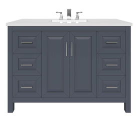 Kennesaw 47.5 inch Bathroom Vanity in Charcoal- Cabinet Only - Bathroom Vanities Outlet