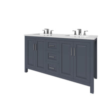 Load image into Gallery viewer, Kennesaw 59.5 inch Double Bathroom Vanity in Charcoal- Cabinet Only - Bathroom Vanities Outlet