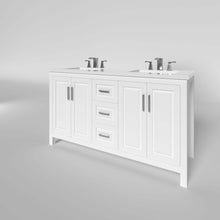Load image into Gallery viewer, Kennesaw 59.5 inch Double Bathroom Vanity in White- Cabinet Only - Bathroom Vanities Outlet