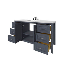 Load image into Gallery viewer, Kennesaw 59.5 inch Single Bathroom Vanity in Charcoal- Cabinet Only - Bathroom Vanities Outlet