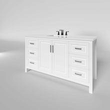 Load image into Gallery viewer, Kennesaw 59.5 inch Single Bathroom Vanity in White- Cabinet Only - Bathroom Vanities Outlet