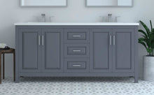Load image into Gallery viewer, Kennesaw 71.5 inch Double Bathroom Vanity in Charcoal- Cabinet Only - Bathroom Vanities Outlet