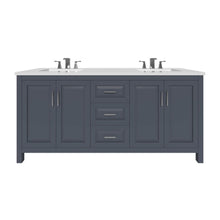 Load image into Gallery viewer, Kennesaw 71.5 inch Double Bathroom Vanity in Charcoal- Cabinet Only - Bathroom Vanities Outlet