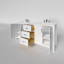 Load image into Gallery viewer, Kennesaw 71.5 inch Double Bathroom Vanity in White- Cabinet Only - Bathroom Vanities Outlet