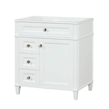 Load image into Gallery viewer, Kensington 29.5 Left Drawers in All Wood Vanity in Bright White - Cabinet Only - Bathroom Vanities Outlet