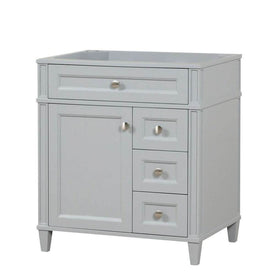 Kensington 29.5 Right in All Wood Vanity in Metal Gray - Cabinet Only - Bathroom Vanities Outlet