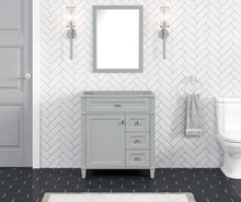 Load image into Gallery viewer, Kensington 29.5 Right in All Wood Vanity in Metal Gray - Cabinet Only - Bathroom Vanities Outlet