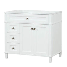 Load image into Gallery viewer, Kensington 35.5 Left Drawers in All Wood Vanity in Bright White - Cabinet Only - Bathroom Vanities Outlet