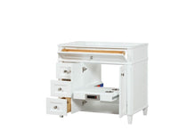 Load image into Gallery viewer, Kensington 35.5 Left Drawers in All Wood Vanity in Bright White - Cabinet Only - Bathroom Vanities Outlet