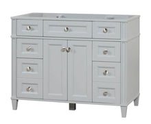 Load image into Gallery viewer, Kensington 41.5 in Solid All Vanity in Metal Gray - Cabinet Only - Bathroom Vanities Outlet