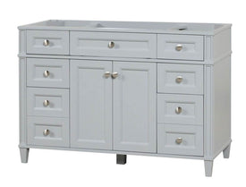 Kensington 47.5 in All Wood Vanity in Metal Gray - Cabinet Only - Bathroom Vanities Outlet
