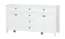 Load image into Gallery viewer, Kensington 59.5 Double in All Wood Vanity in Bright White - Cabinet Only - Bathroom Vanities Outlet
