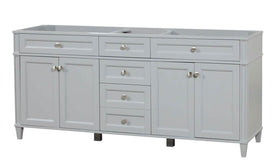 Kensington 71.5 in All Wood Vanity in Metal Gray - Cabinet Only - Bathroom Vanities Outlet
